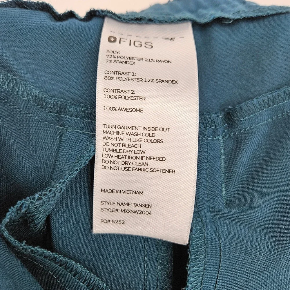 Figs Scrub Pants Mens Small Tansen Caribbean Blue Jogger Healthcare Uniforms